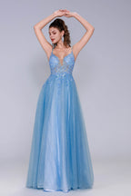 Elegant A Line Maxi Tulle Prom Dress for Prom