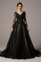 Elegant A Line Court Train Tulle Wedding Dress Wedding Dress