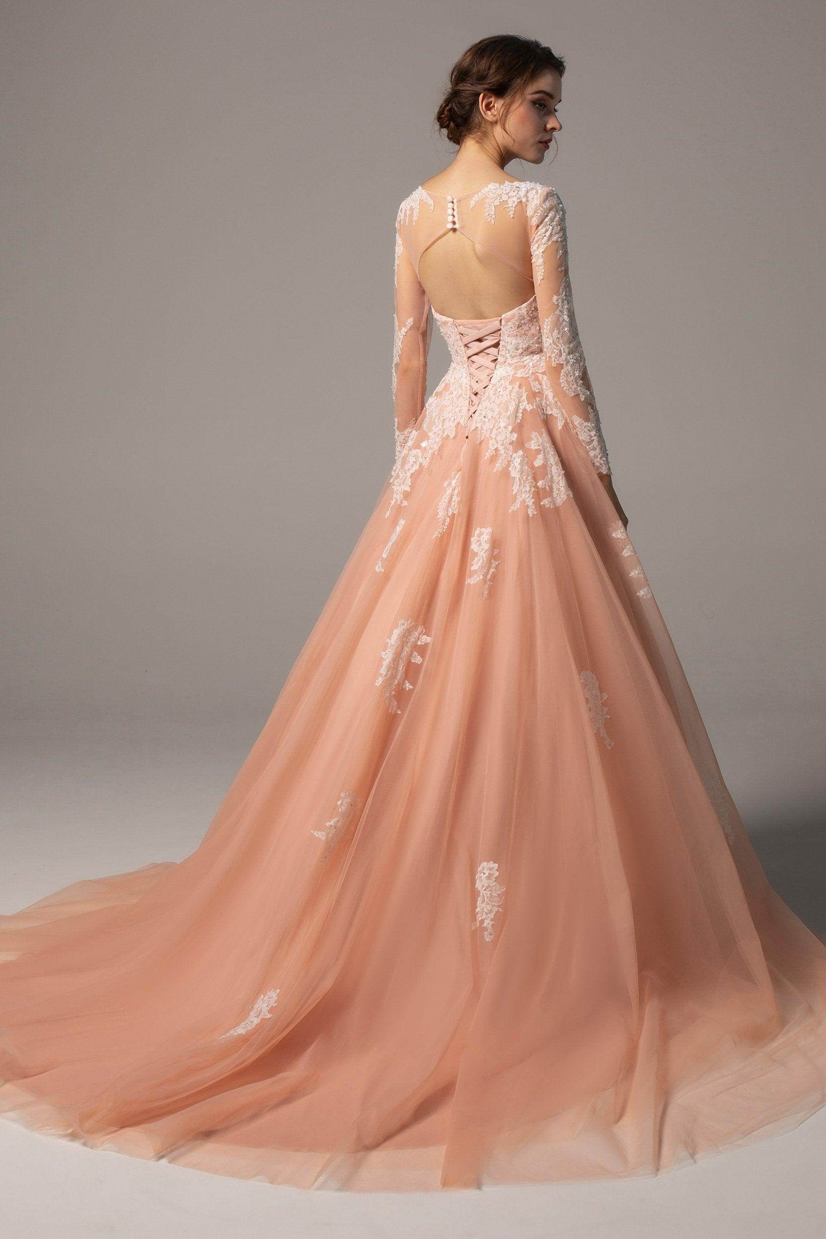 Elegant A Line Court Train Tulle Wedding Dress Wedding Dress