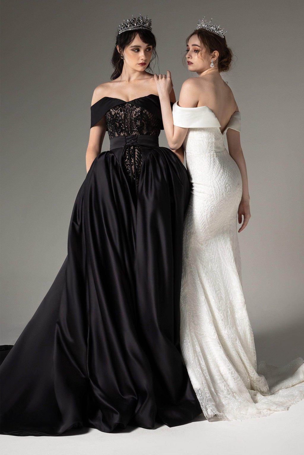Elegant Princess Chapel Train Satin Wedding Dress Wedding Dress