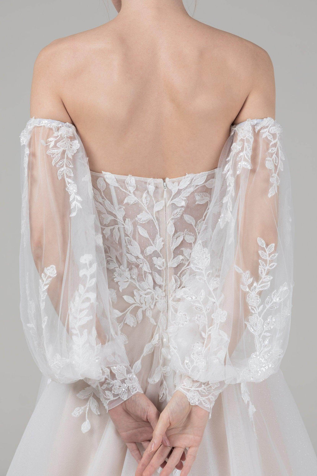 Elegant A Line Court Train Tulle Wedding Dress Wedding Dress