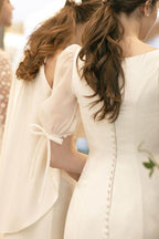 Elegant Trumpet Mermaid Sweep Brush Train Satin Wedding Dress Wedding Dress