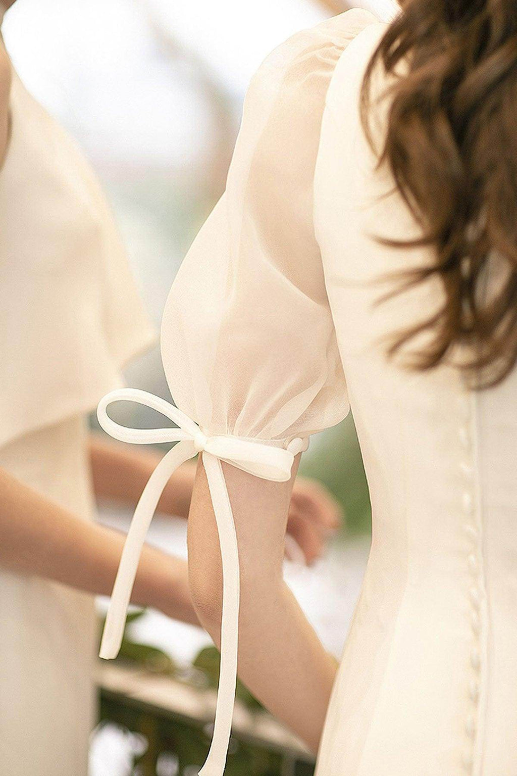Elegant Trumpet Mermaid Sweep Brush Train Satin Wedding Dress Wedding Dress