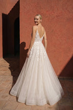 Elegant A Line Floor Length Lace Tulle Wedding Dress Wedding Dress