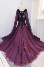 Elegant Trumpet Mermaid Cathedral Train Lace Tulle Wedding Dress Wedding Dress