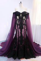 Elegant Trumpet Mermaid Cathedral Train Lace Tulle Wedding Dress Wedding Dress