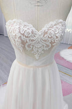 Elegant A Line Court Train Lace Tulle Wedding Dress Wedding Dress