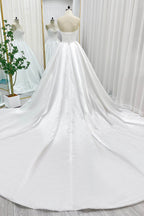 Elegant Ball Gown Chapel Train Satin Wedding Dress Wedding Dress