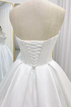 Elegant Ball Gown Chapel Train Satin Wedding Dress Wedding Dress