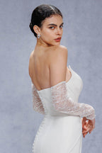 Elegant Trumpet Mermaid Court Train Satin Wedding Dress Wedding Dress