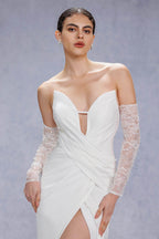 Elegant Trumpet Mermaid Court Train Satin Wedding Dress Wedding Dress