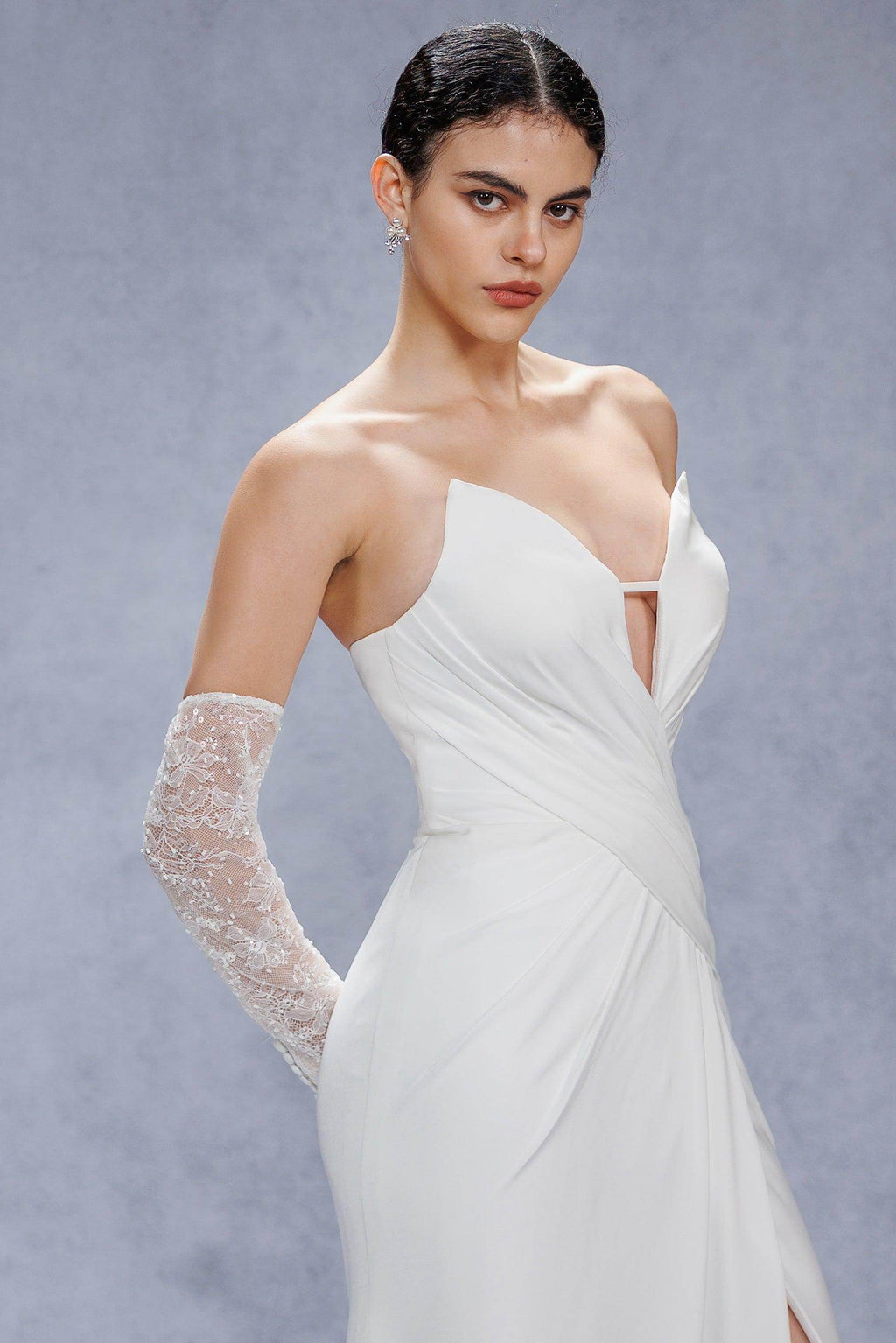 Elegant Trumpet Mermaid Court Train Satin Wedding Dress Wedding Dress