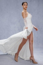 Elegant Trumpet Mermaid Court Train Satin Wedding Dress Wedding Dress