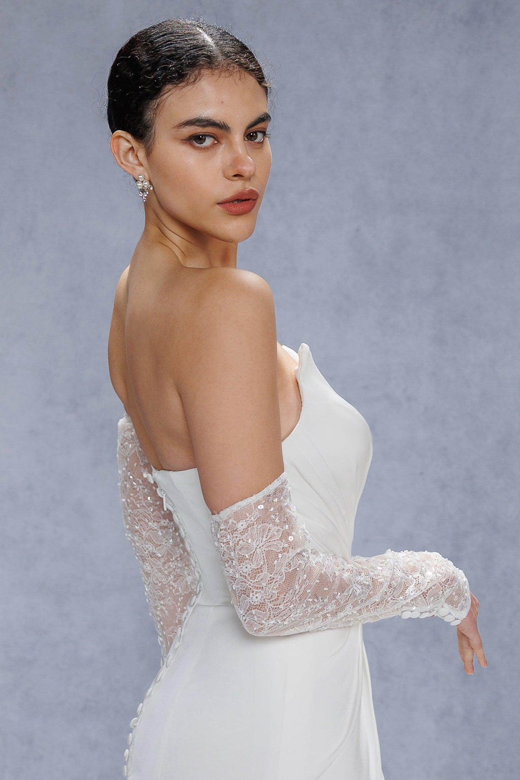 Elegant Trumpet Mermaid Court Train Satin Wedding Dress Wedding Dress