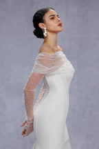 Elegant Trumpet Mermaid Court Train Stretch Satin Wedding Dress Wedding Dress