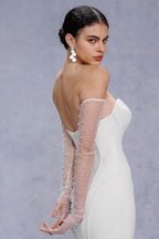 Elegant Trumpet Mermaid Court Train Stretch Satin Wedding Dress Wedding Dress