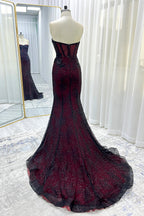 Elegant Trumpet Mermaid Chapel Train Sequined Lace Tulle Wedding Dress Wedding Dress