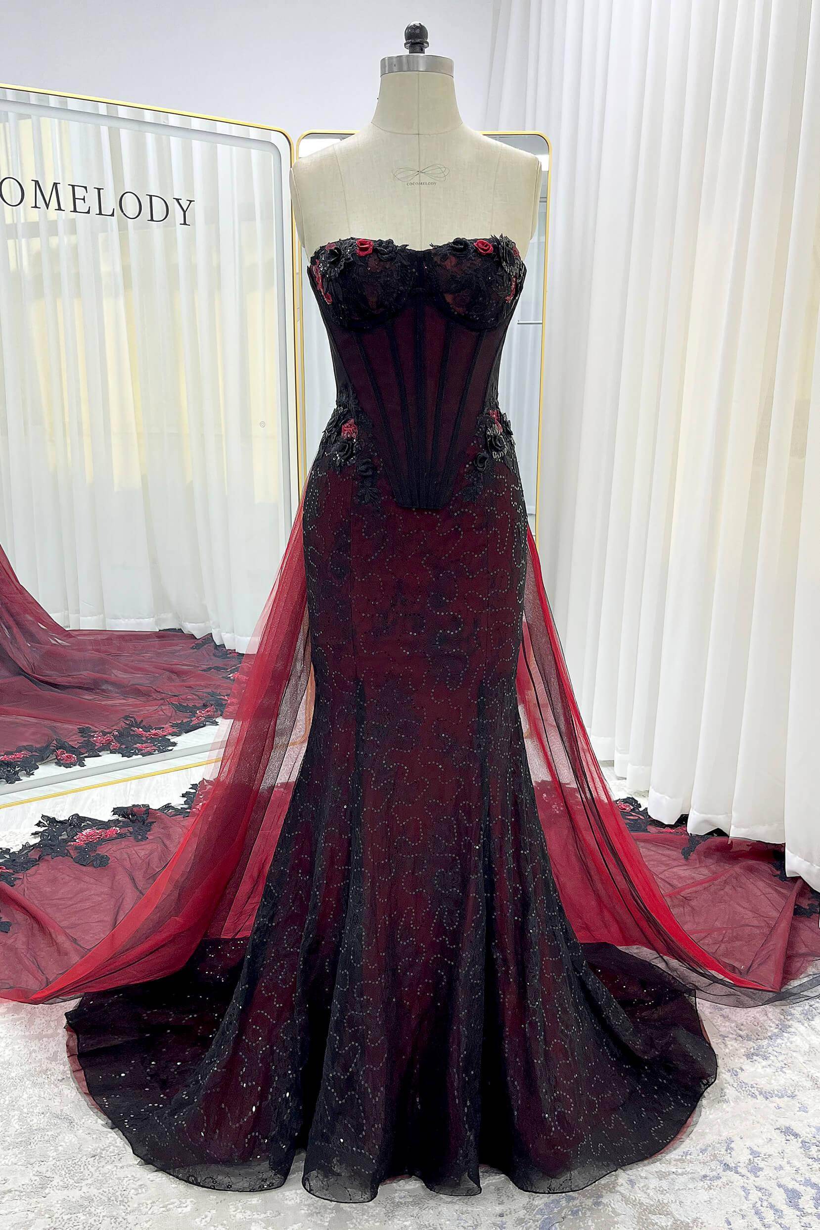 Elegant Trumpet Mermaid Chapel Train Sequined Lace Tulle Wedding Dress Wedding Dress