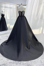 Elegant A Line Court Train Mikado Tulle Wedding Dress Wedding Dress