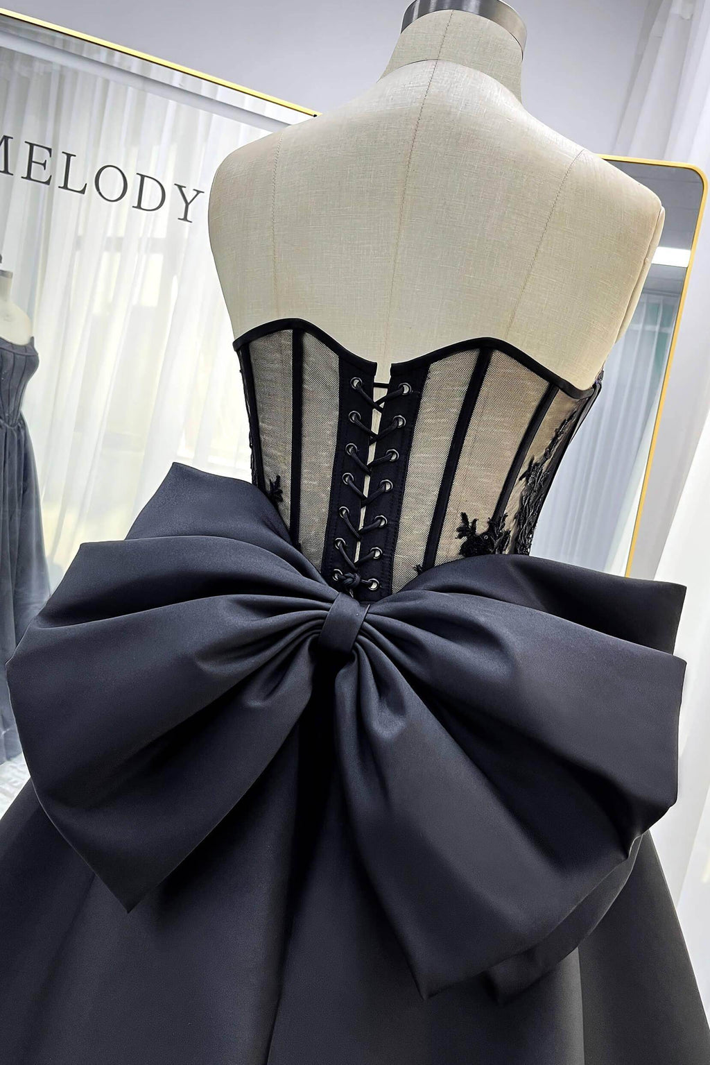 Elegant A Line Court Train Mikado Tulle Wedding Dress Wedding Dress