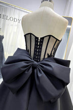 Elegant A Line Court Train Mikado Tulle Wedding Dress Wedding Dress