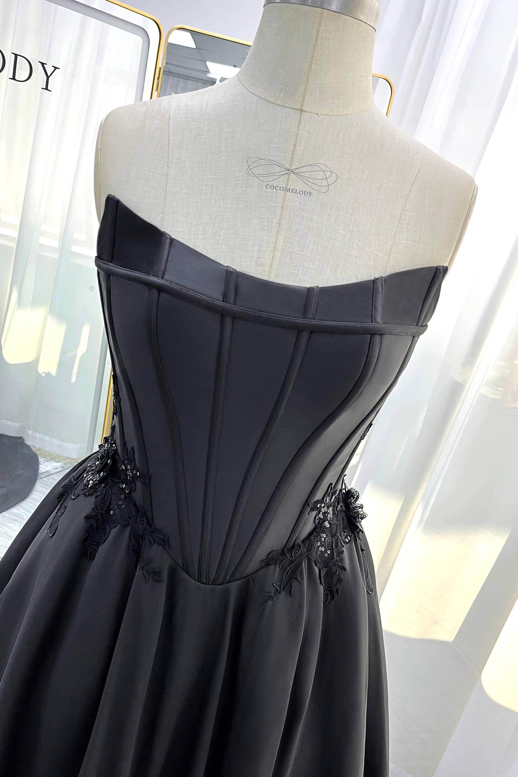 Elegant A Line Court Train Mikado Tulle Wedding Dress Wedding Dress