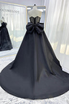 Elegant A Line Court Train Mikado Tulle Wedding Dress Wedding Dress