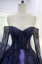 Elegant A Line Chapel Train Sequined Lace Tulle Wedding Dress Wedding Dress