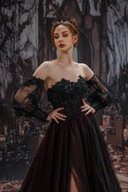 Elegant A Line Chapel Train Lace Tulle Wedding Dress Wedding Dress