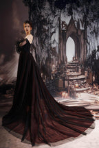 Elegant A Line Chapel Train Lace Tulle Wedding Dress Wedding Dress