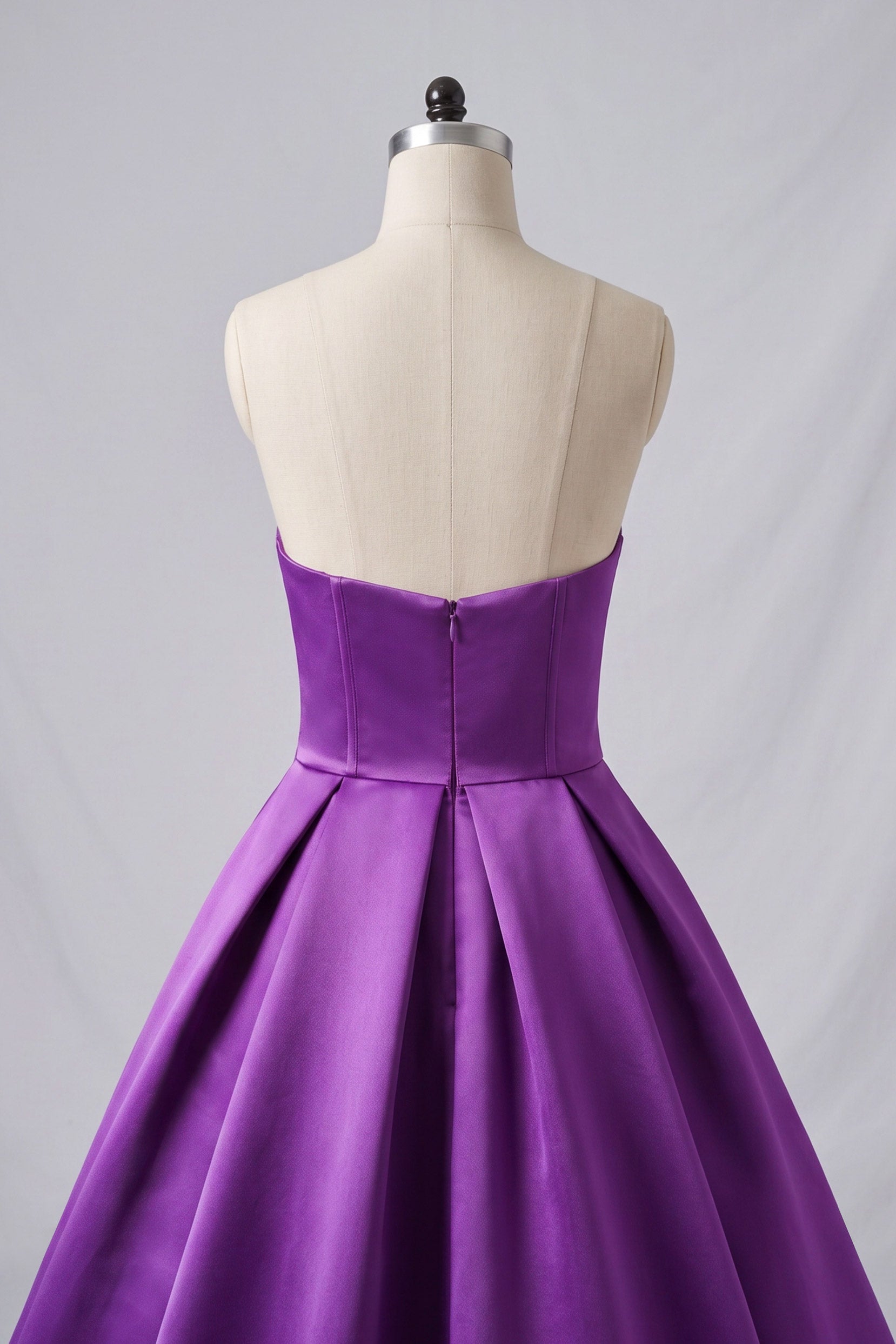 Elegant A Line Court Train Satin Wedding Dress Wedding Dress