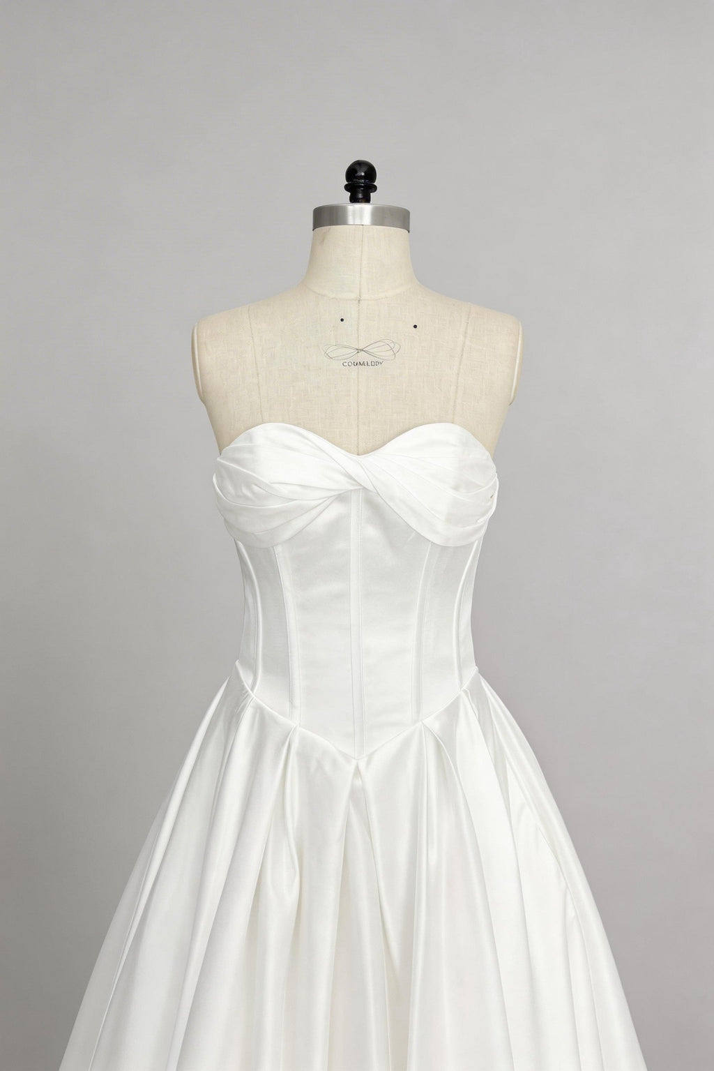 Elegant A Line Court Train Satin Wedding Dress Wedding Dress