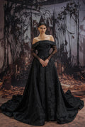 Elegant A Line Court Train Jacquard Satin Lace Wedding Dress Wedding Dress