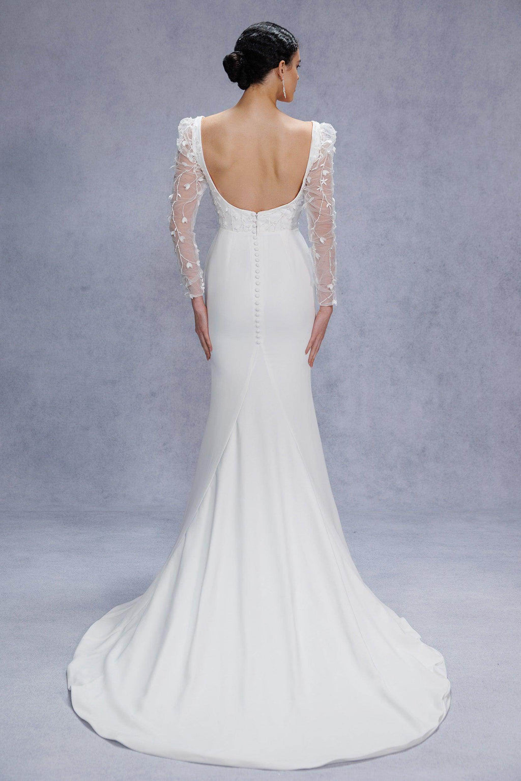 Elegant Trumpet Mermaid Court Train Stretch Satin Wedding Dress Wedding Dress