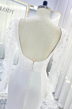 Elegant Trumpet Mermaid Court Train Stretch Satin Wedding Dress Wedding Dress