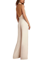 Elegant Halter Floor Length Chiffon Wedding Jumpsuit Wedding Dress