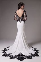 Elegant Trumpet Mermaid Chapel Train Elastic Satin Wedding Dress Wedding Dress