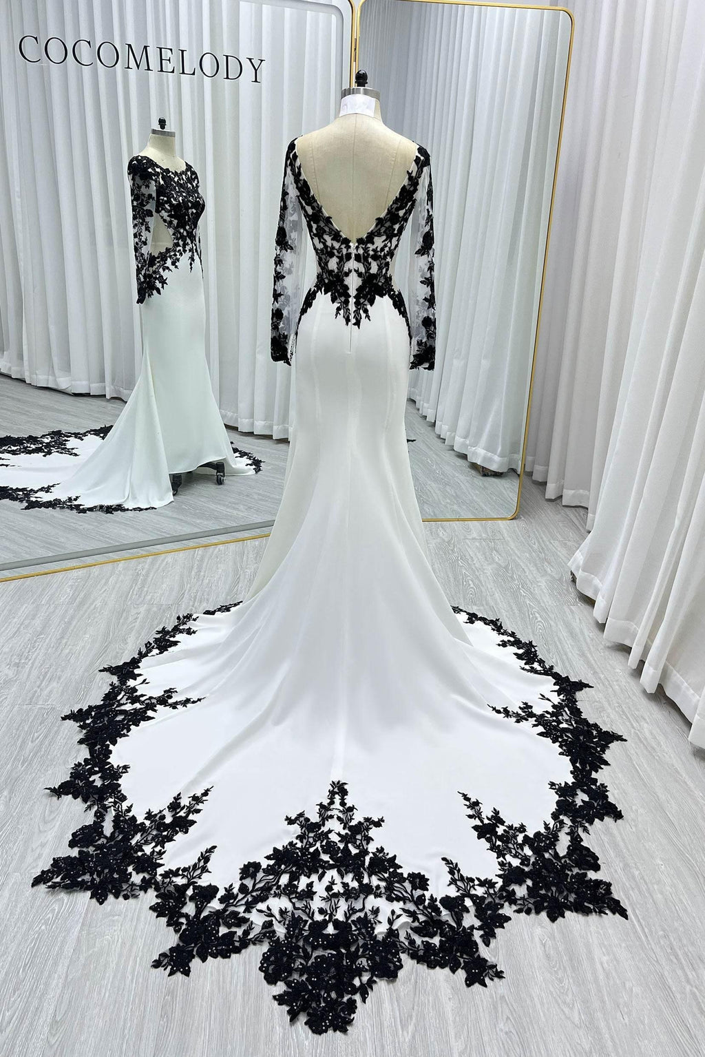 Elegant Trumpet Mermaid Chapel Train Elastic Satin Wedding Dress Wedding Dress