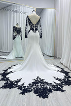 Elegant Trumpet Mermaid Chapel Train Elastic Satin Wedding Dress Wedding Dress