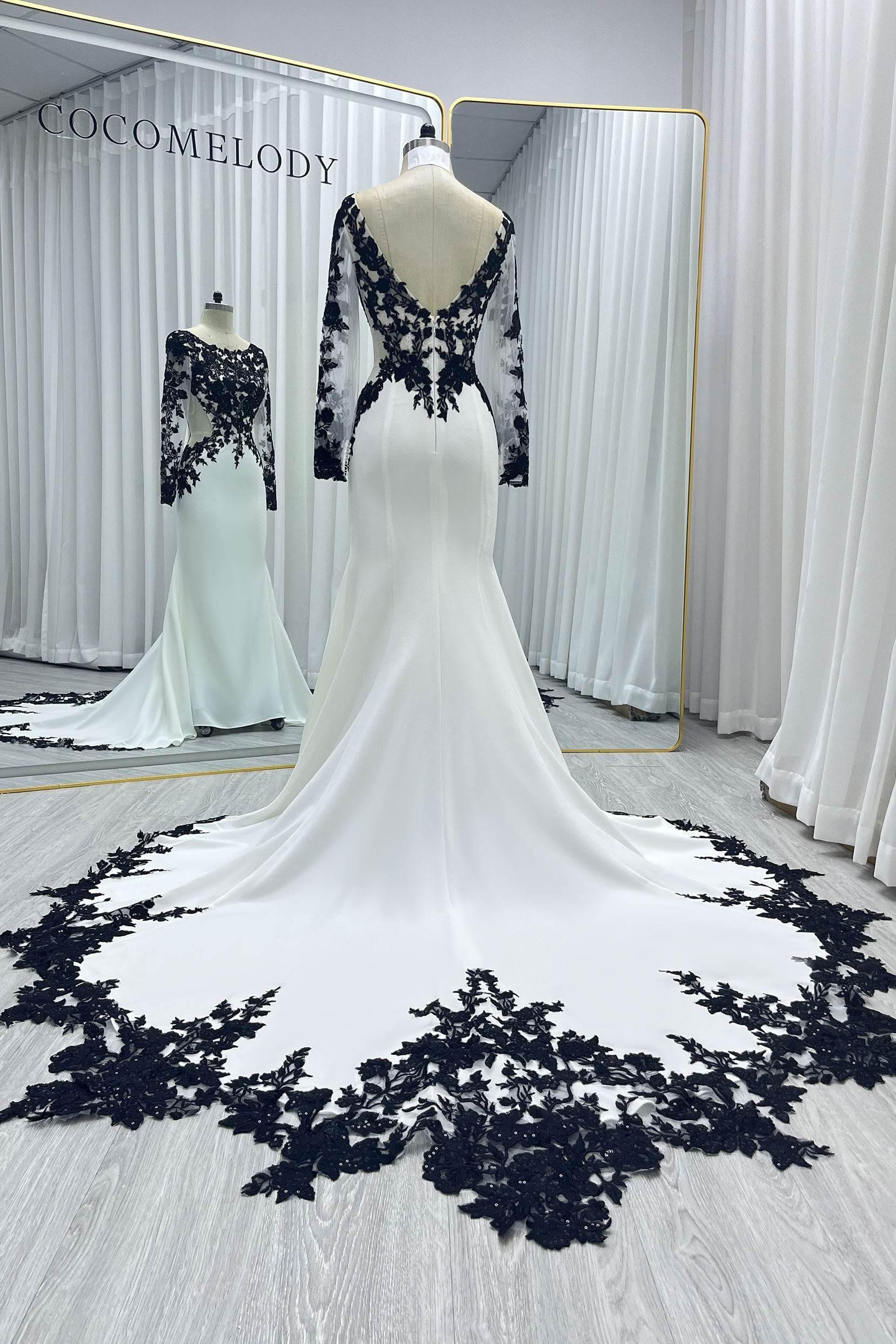 Elegant Trumpet Mermaid Chapel Train Elastic Satin Wedding Dress Wedding Dress