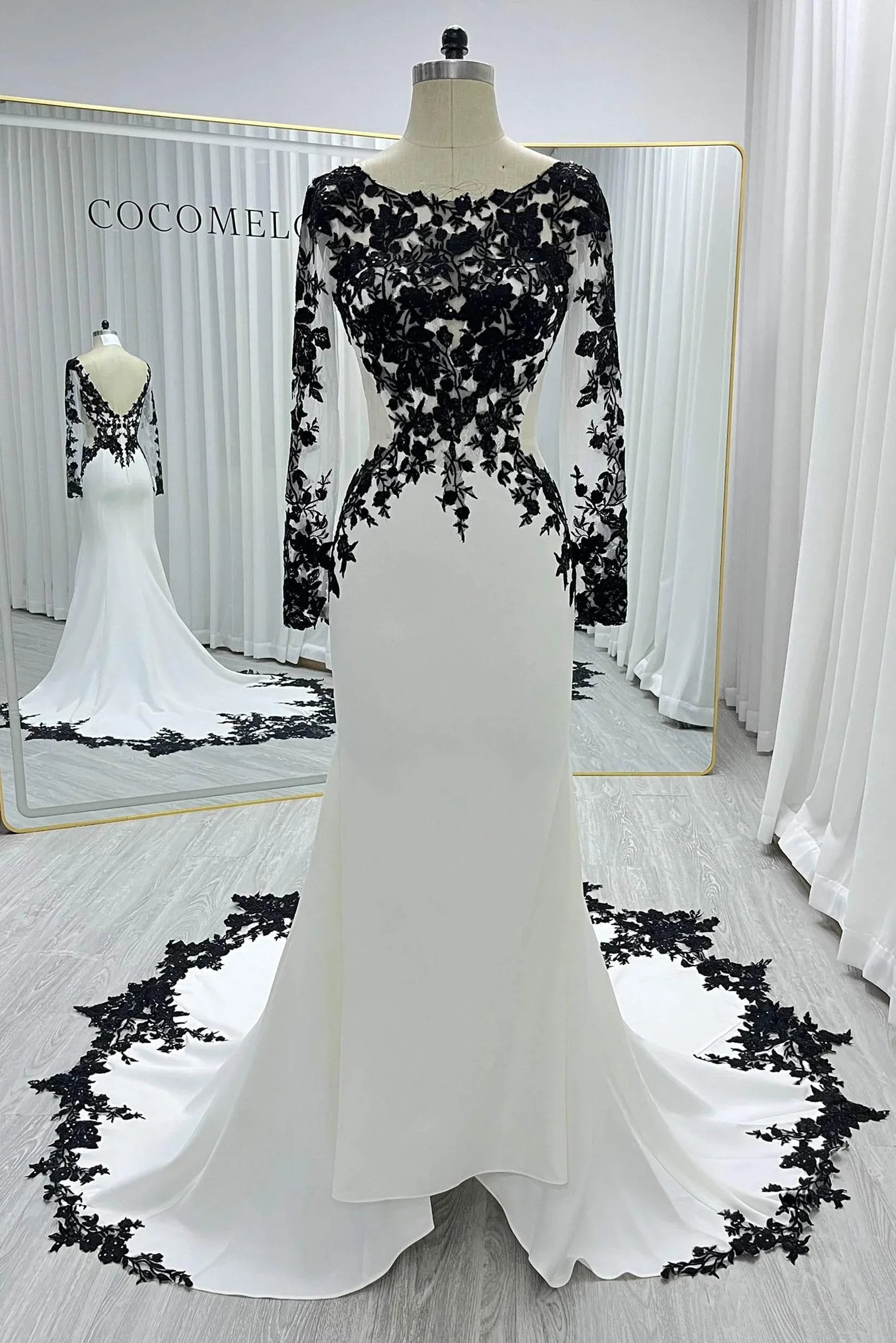 Elegant Trumpet Mermaid Chapel Train Elastic Satin Wedding Dress Wedding Dress