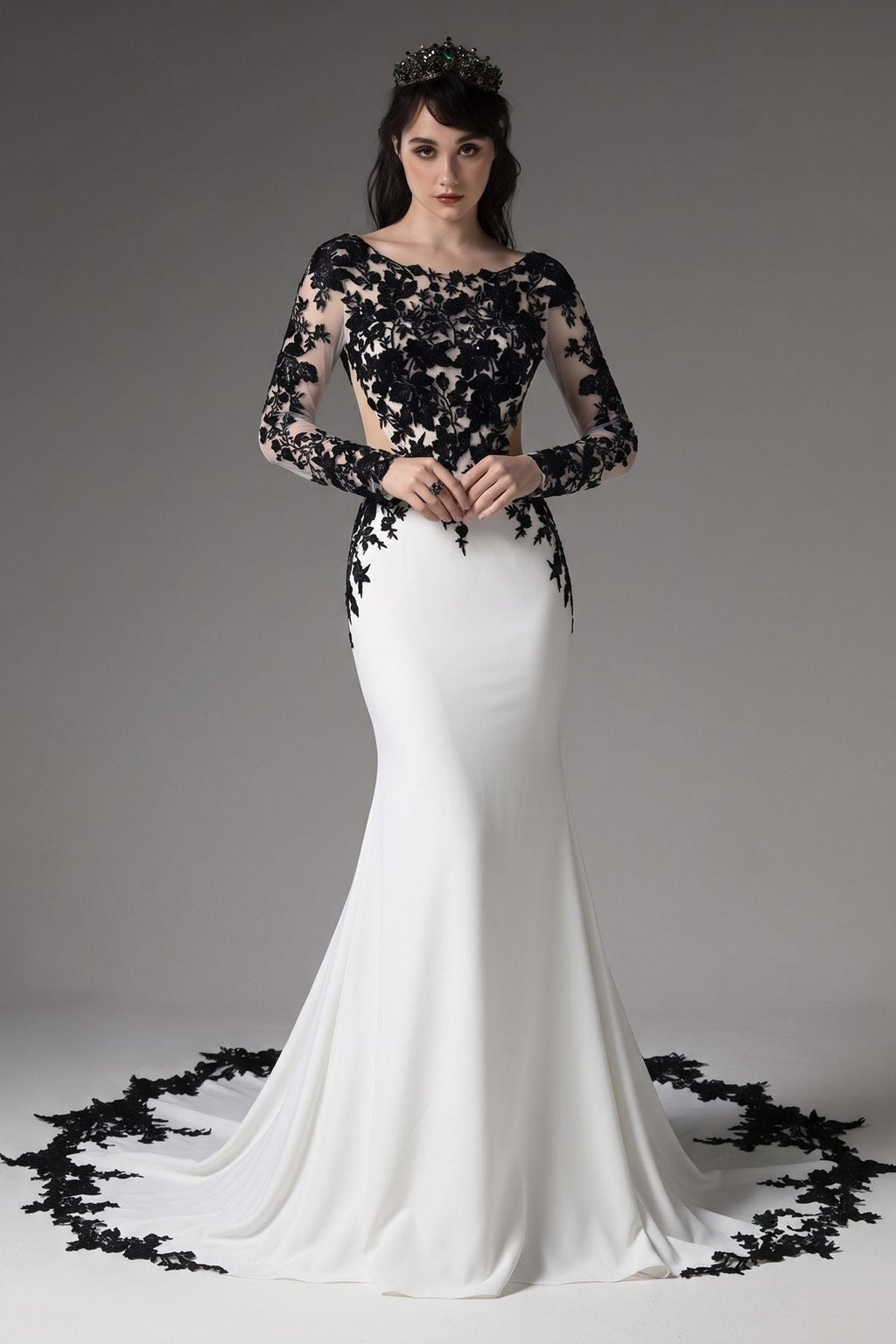 Elegant Trumpet Mermaid Chapel Train Elastic Satin Wedding Dress Wedding Dress