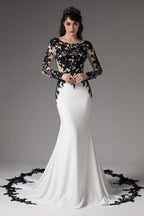 Elegant Trumpet Mermaid Chapel Train Elastic Satin Wedding Dress Wedding Dress