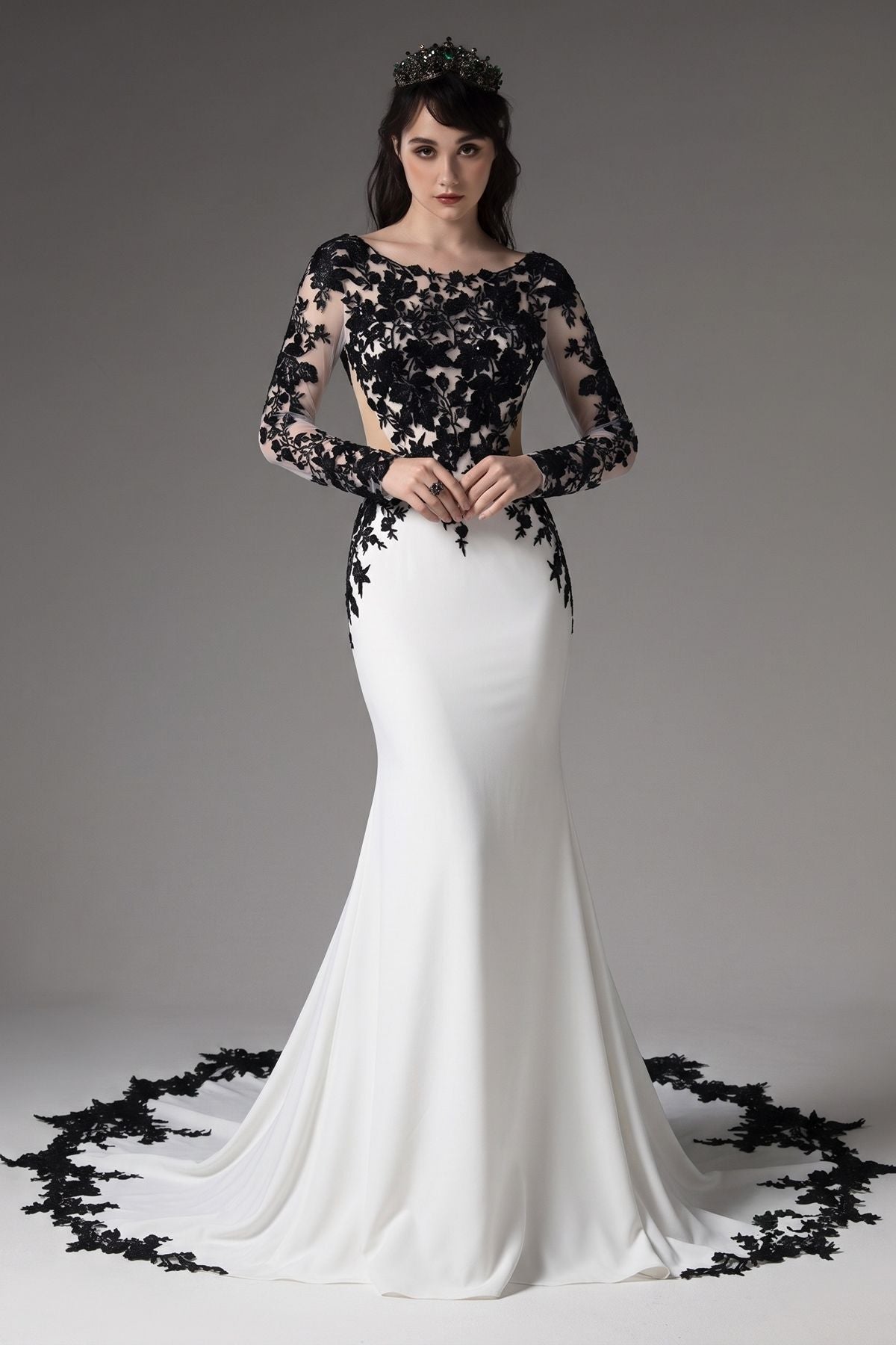 Elegant Trumpet Mermaid Chapel Train Elastic Satin Wedding Dress Wedding Dress