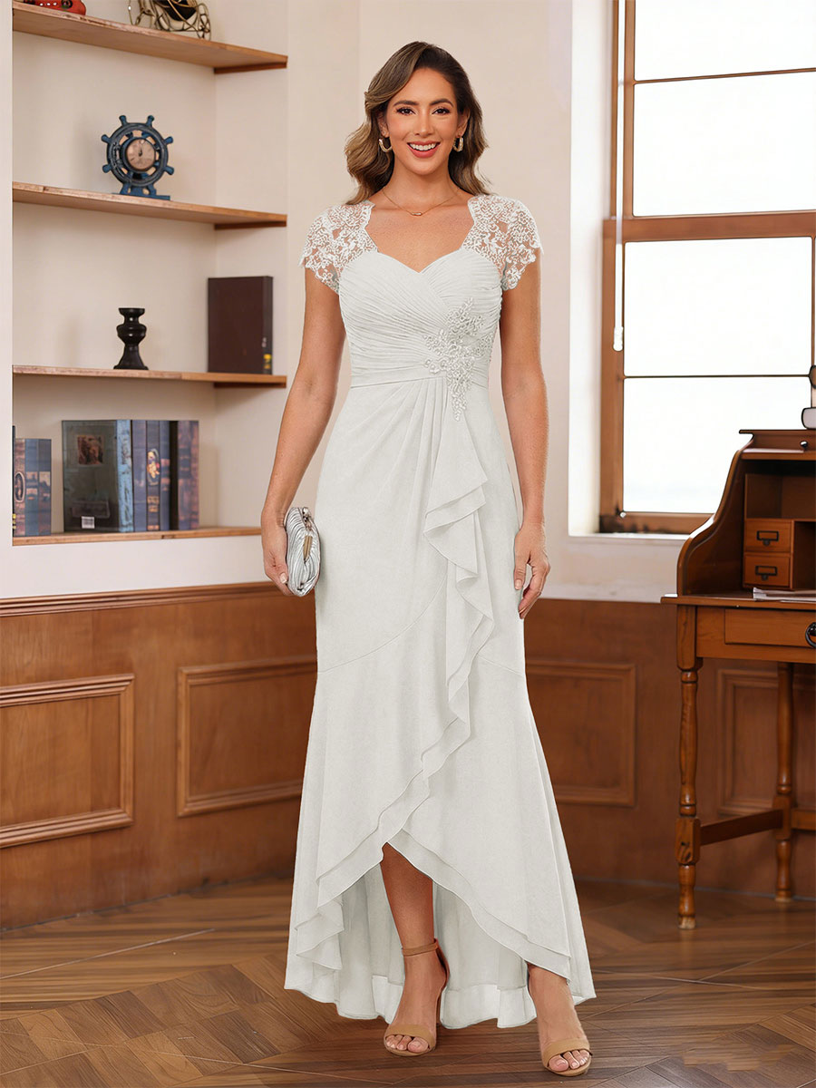 Felicity Arden Ivory back view mother of the bride dress