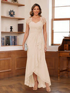 Felicity Arden Champagne back view mother of the bride dress