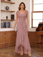 Felicity Arden Mauve front view mother of the bride dress