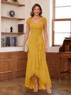 Felicity Arden Gold back view mother of the bride dress