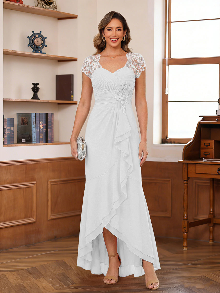 Felicity Arden Ivory front view mother of the bride dress