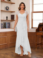 Felicity Arden Ivory front view mother of the bride dress
